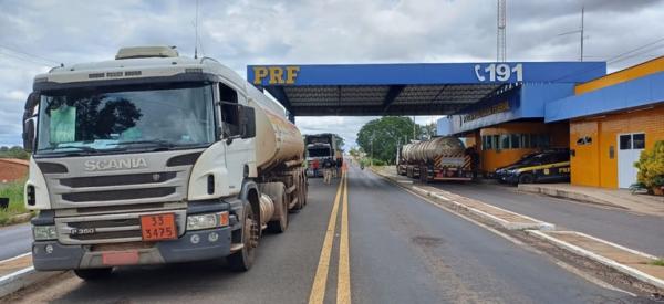 PRF de Floriano realiza operação de fiscalização de produtos perigosos