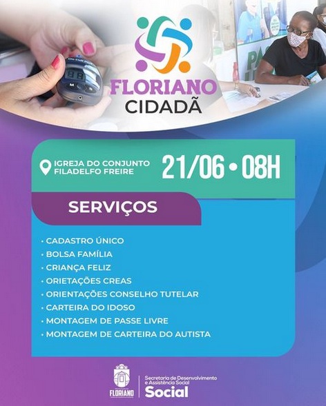 Secretaria de Assistência Social oferece serviços para moradores do Conjunto Filadelfo Freire