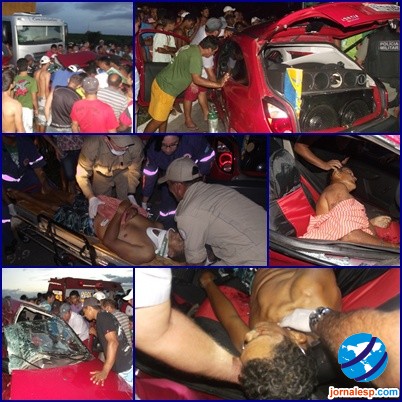 Colisão entre caminhão e dois carros deixa dois mortos em Buriti dos Lopes