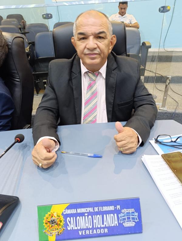 Vereador Salom&atilde;o Holanda da Cl&eacute;ia(Imagem:FlorianoNews)