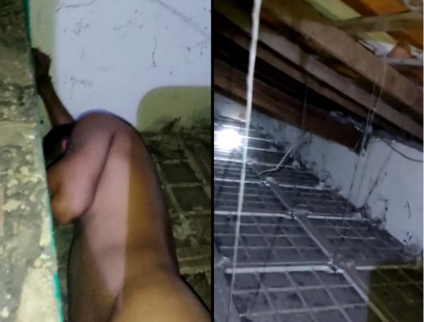 "Rei da ostentação" posta vídeos com whisky roubado e é preso nu escondido no forro de casa
