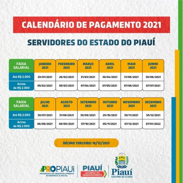 Salários de servidores serão pagos no último dia útil em 2021; veja tabela de pagamento