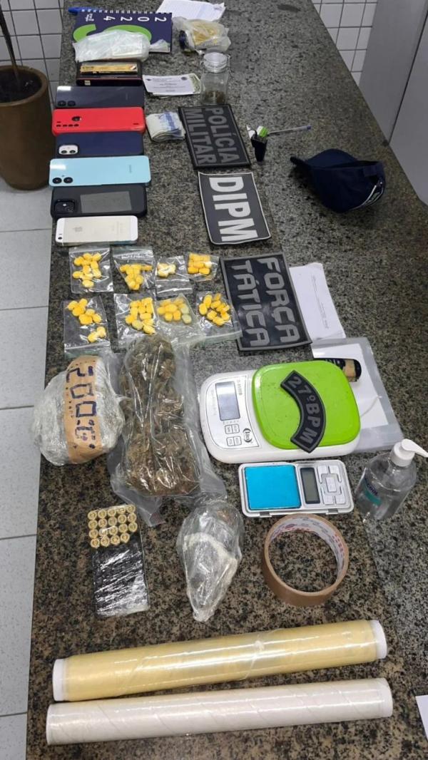Grupo é preso com drogas e munições de uso restrito em Parnaíba