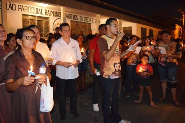 Prefeito Gilberto J&uacute;nior participou da festa religiosa.(Imagem:FlorianoNews)