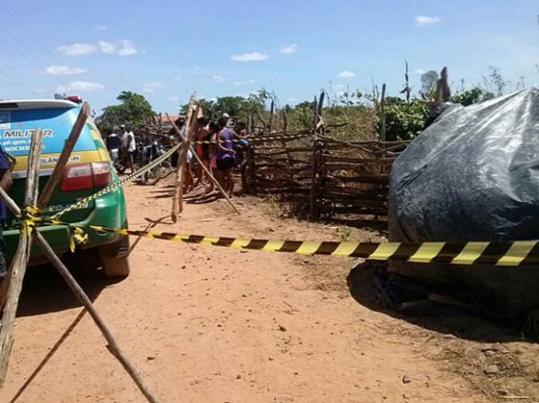Mulher foi morta na Zona Rural de Joaquim Pires.(Imagem:Divulga&ccedil;&atilde;o/PM)
