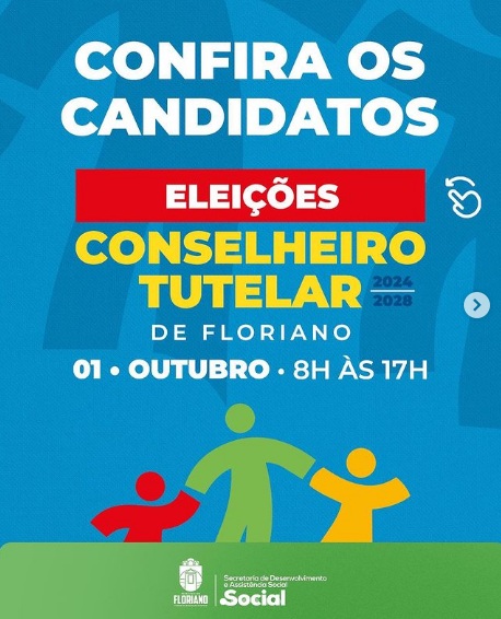 Eleição para o Conselho Tutelar de Floriano será dia 1º de outubro; confira os candidatos