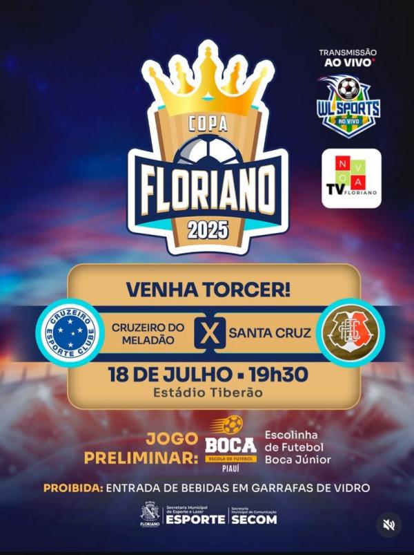 Copa Floriano 2025: Cruzeiro do Meladão enfrenta Santa Cruz nesta sexta-feira (18)