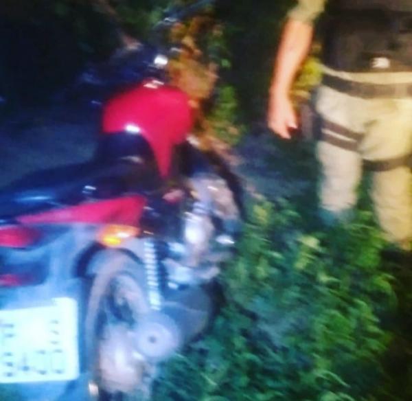 PM recupera moto tomada de assalto em Floriano(Imagem:Reprodu&ccedil;&atilde;o)