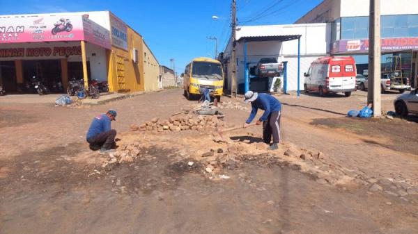 Prefeitura de Floriano realiza obras de recupera&ccedil;&atilde;o em vias do munic&iacute;pio(Imagem:Secom)