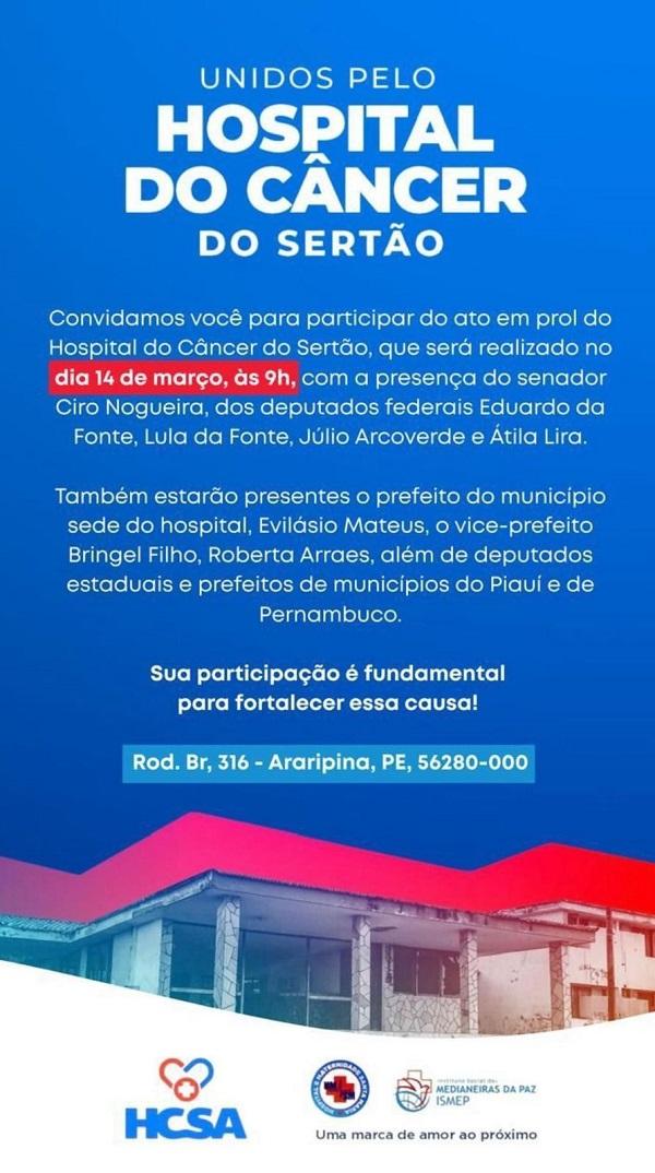 Ciro Nogueira contribui para construção de hospital no sertão que atenderá piauienses(Imagem:Divulgação)