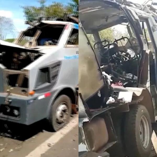 Criminosos explodem carro forte na BR-316 em Caxias, no Maranhão