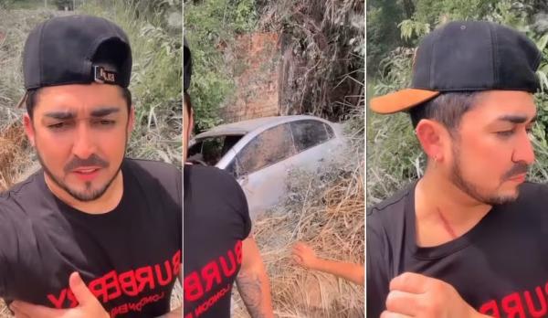 Cantor da banda Forró Saborear sofre acidente de trânsito na madrugada do ano novo no PI