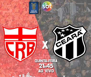 Nordestão: TV Cidade Verde transmite CRB x Ceará nesta quinta (10)