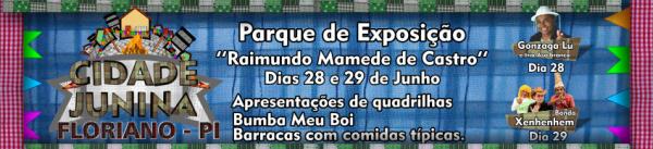  Preparativos para a I Cidade Junina de Floriano est&atilde;o em fase final.(Imagem:Divulga&ccedil;&atilde;o)