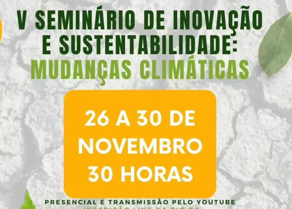 Uespi abre inscrições para o V Seminário de Inovação e Sustentabilidade