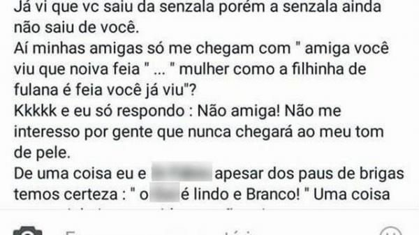 Post racista(Imagem:Reprodu&ccedil;&atilde;o)