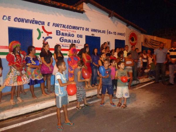 Sedes do PETI e do Pro Jovem s&atilde;o inauguradas em Bar&atilde;o de Graja&uacute;.(Imagem:FlorianoNews)