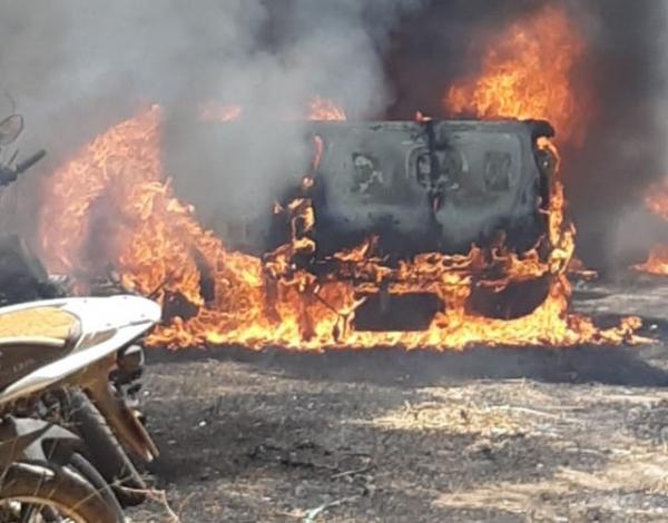 Incêndio destrói veículos em depósito da Polícia Civil em Timon